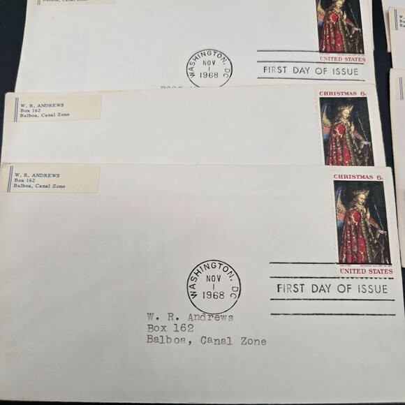 1968 First Day Of Issue Envelopes Christmas 6¢ Stamp Washington D.C. Lot LI3011 - Picture 3 of 7